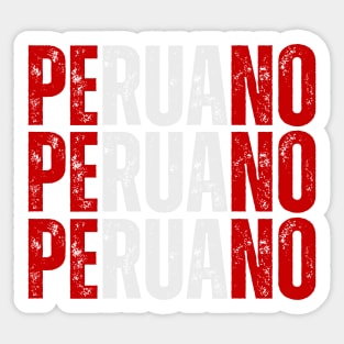 Peru flag, peruvian flag Sticker